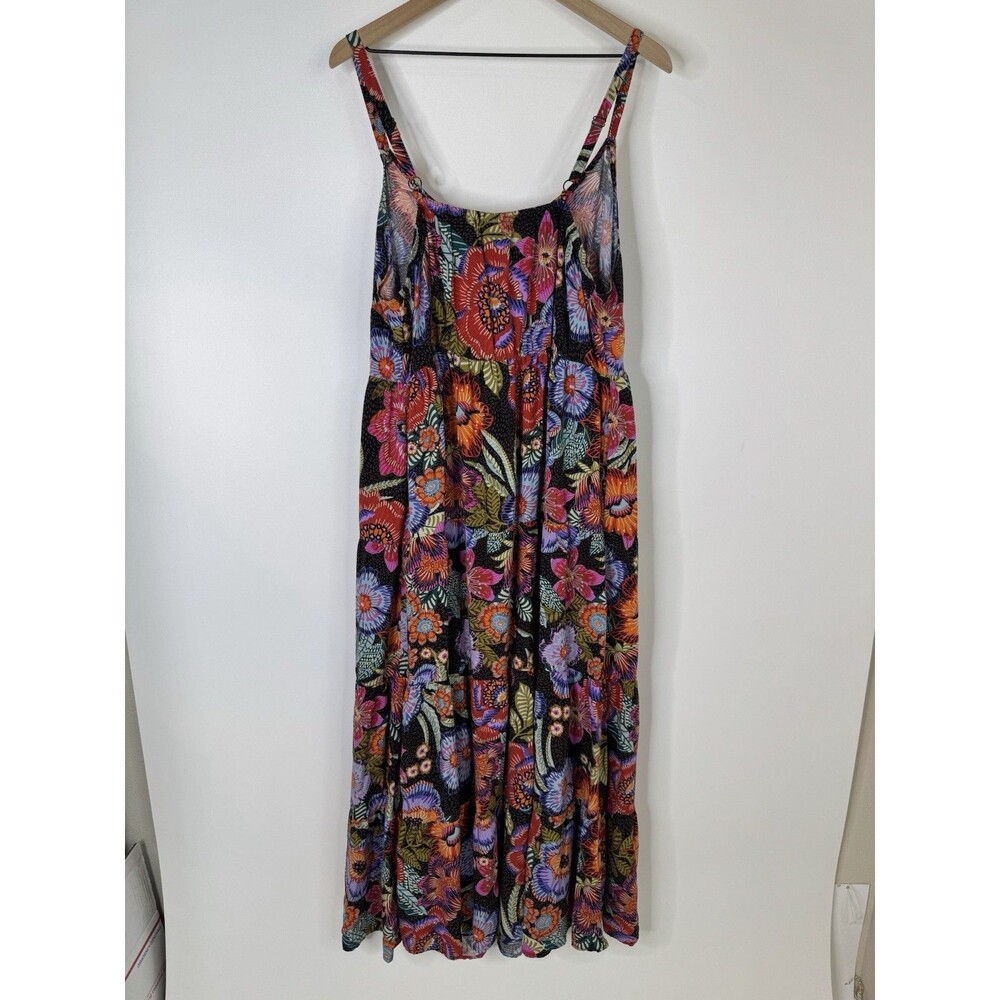 Torrid Maxi Challis Tiered Dress Floral Sz 2 Sleeveless Boho Summer Festival - Picture 7 of 14